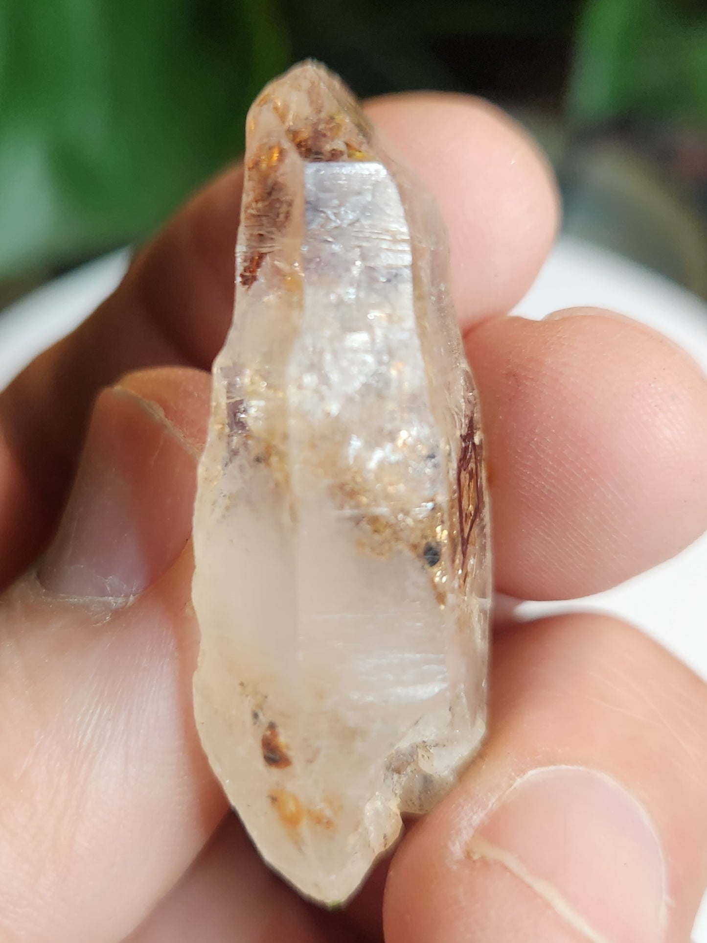 Petroleum Quartz Crystal with Enhydro – Intense UV Reactive Specimen | Collector Mineral & Energy Stone