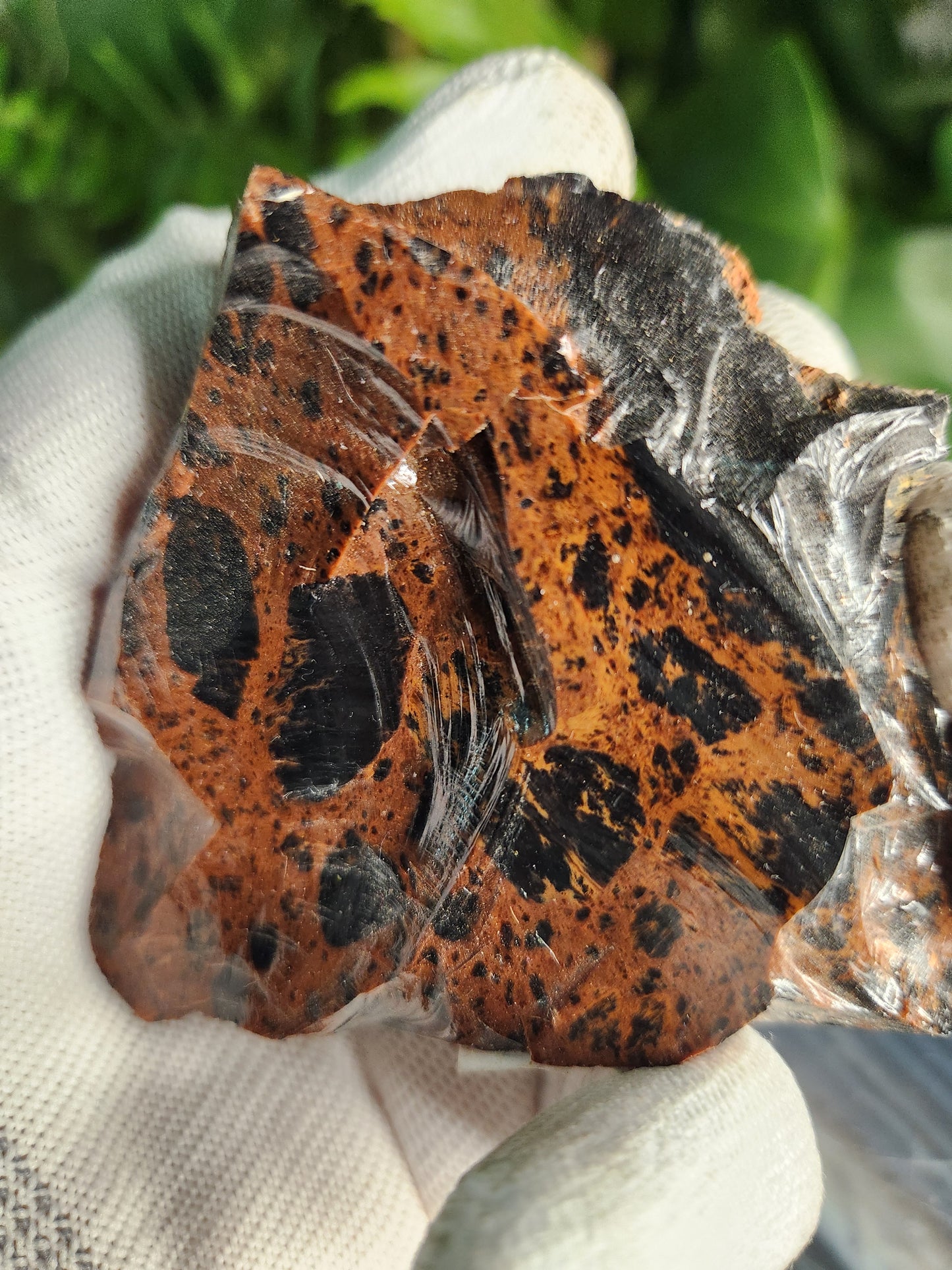 Raw Mahogany Obsidian Slab – Red & Black Volcanic Crystal with Natural Patterning | Protection • Grounding • Strength