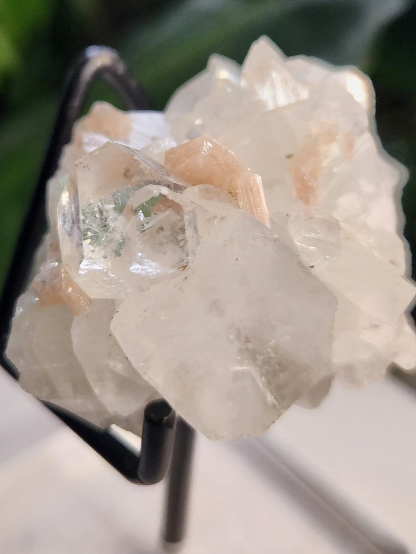 Natural Apophyllite Stilbite Crystal Cluster – High Vibration Druzy Specimen for Healing, Clarity & Spiritual Growth