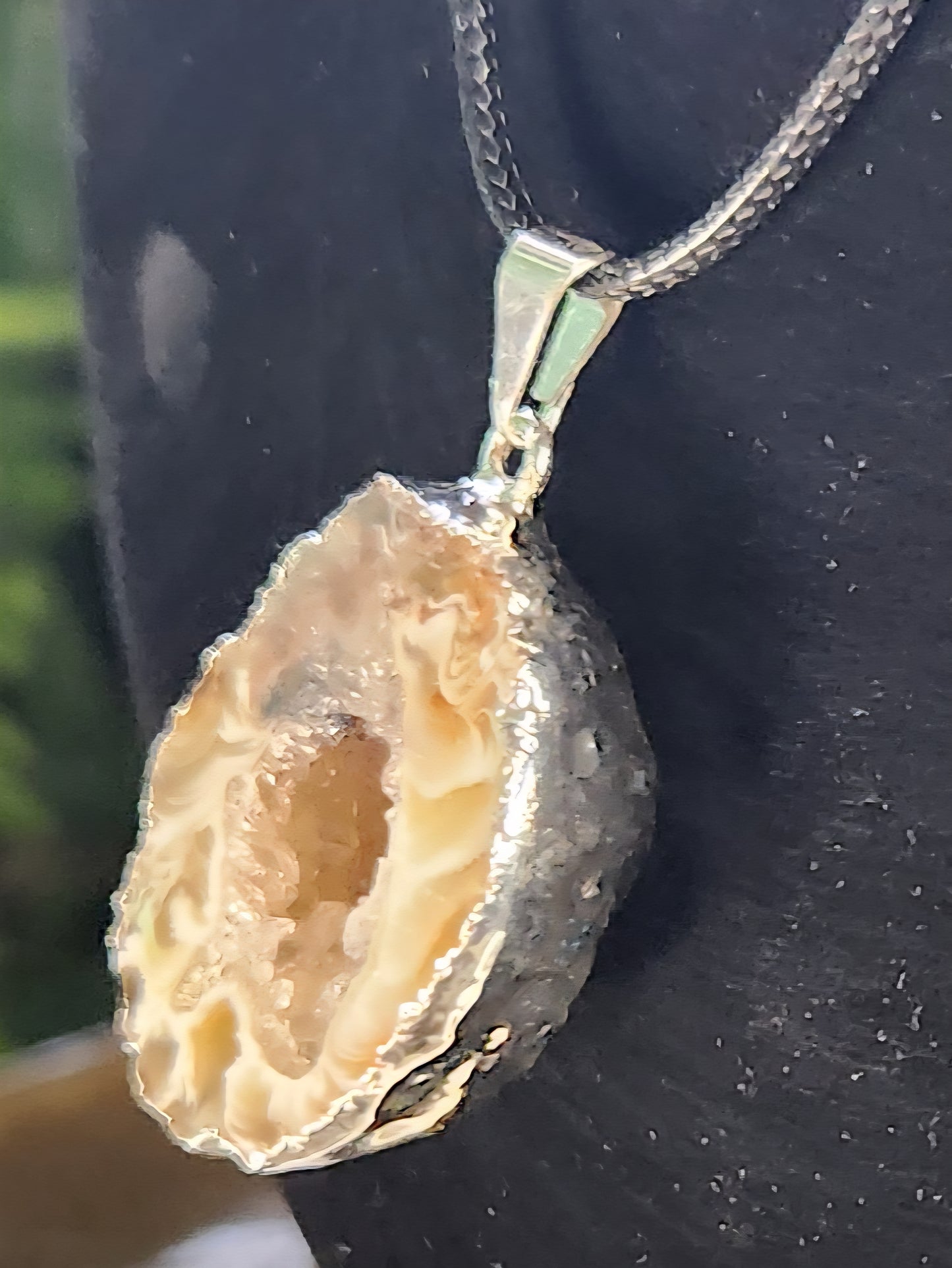 Natural Druzy Agate Necklace | Crystal Druzy Pendant | Agate Geode Necklace | Boho Crystal Jewelry | Healing Stone Necklace