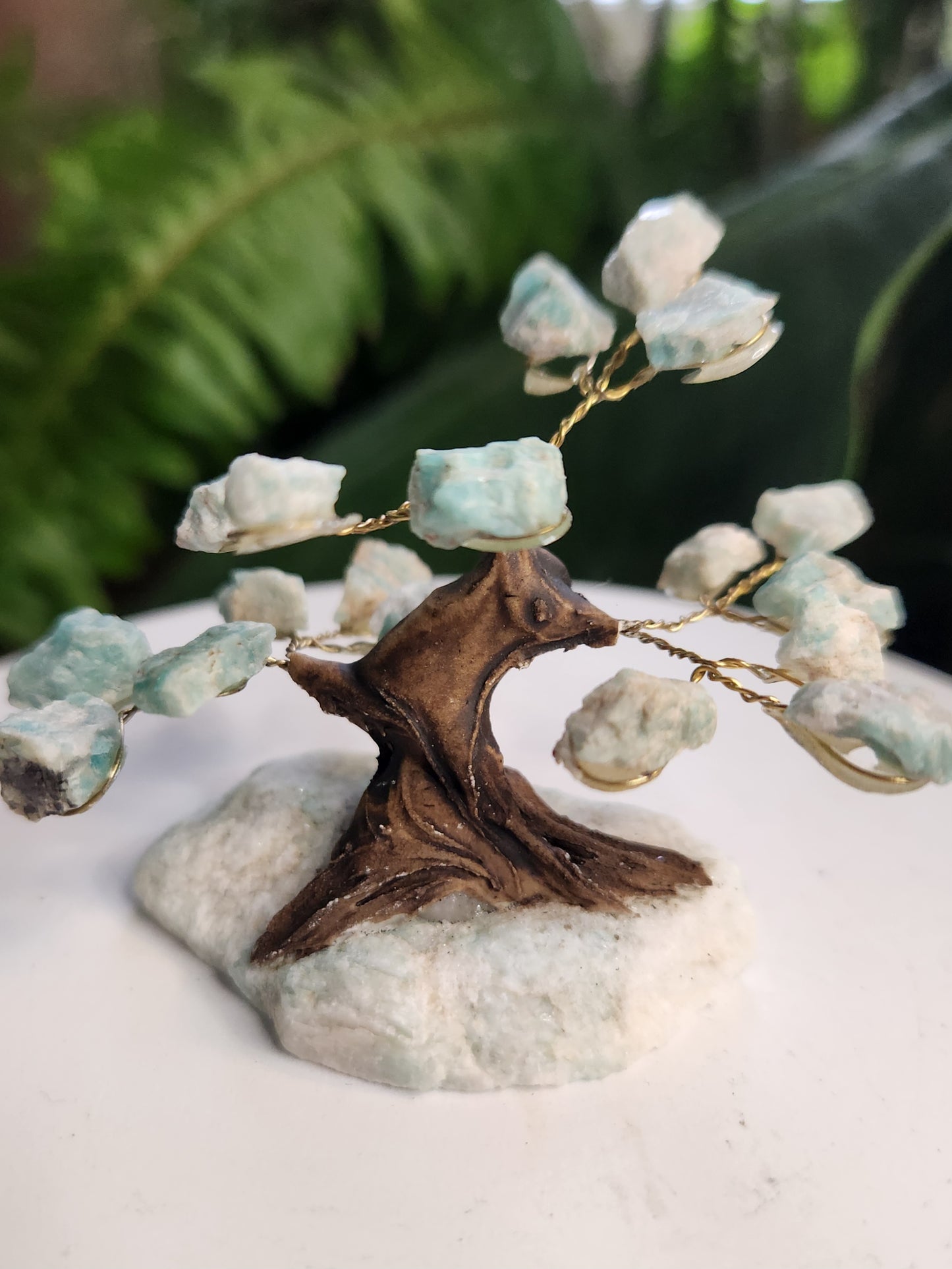 Handmade Green Aventurine Crystal Tree on Aventurine Base | Prosperity & Luck Gemstone Tree | Natural Healing Crystal Decor