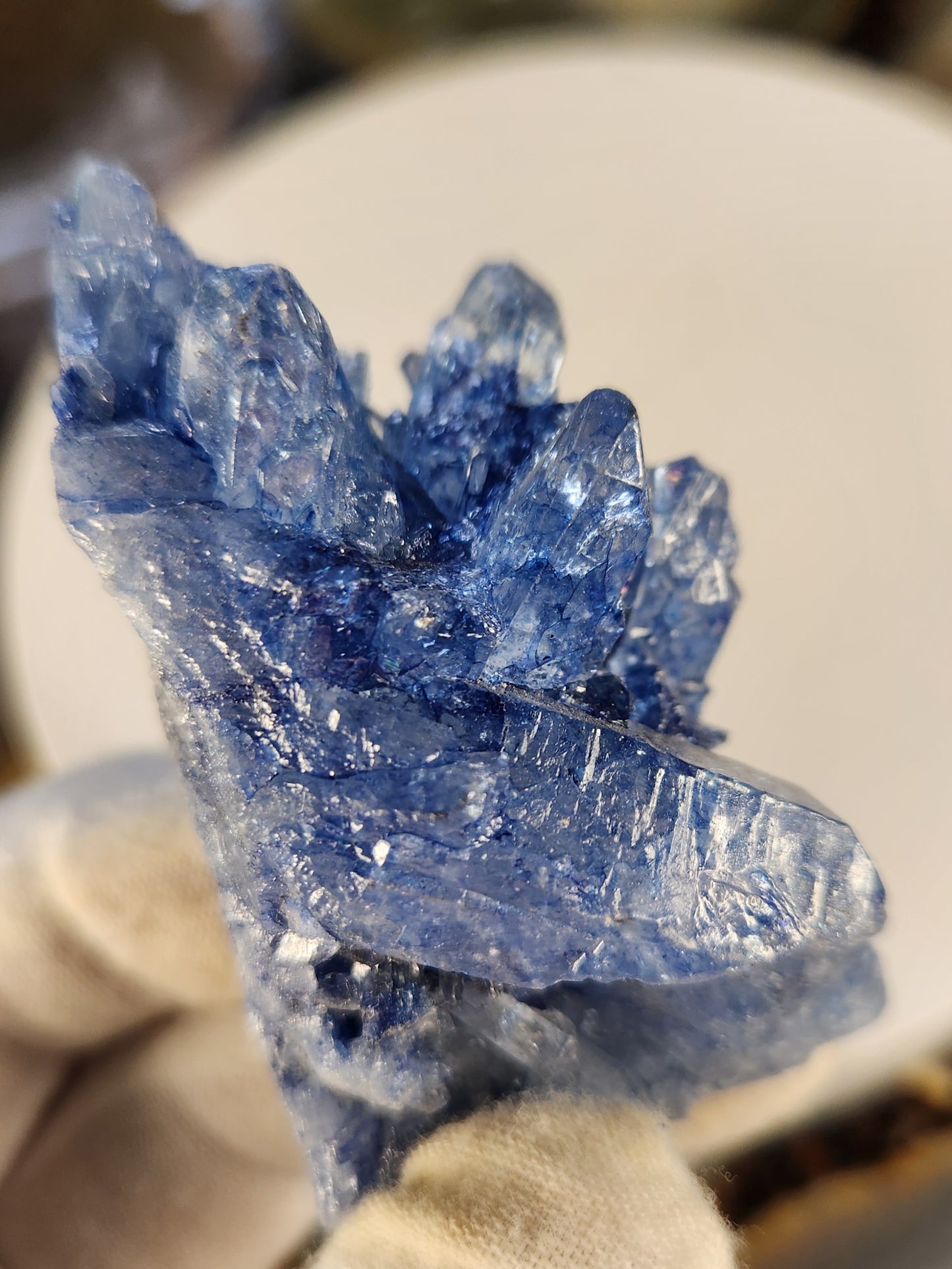 Blue Quartz Crystal Cluster | Color Enhanced Quartz | Home Décor Statement Mineral
