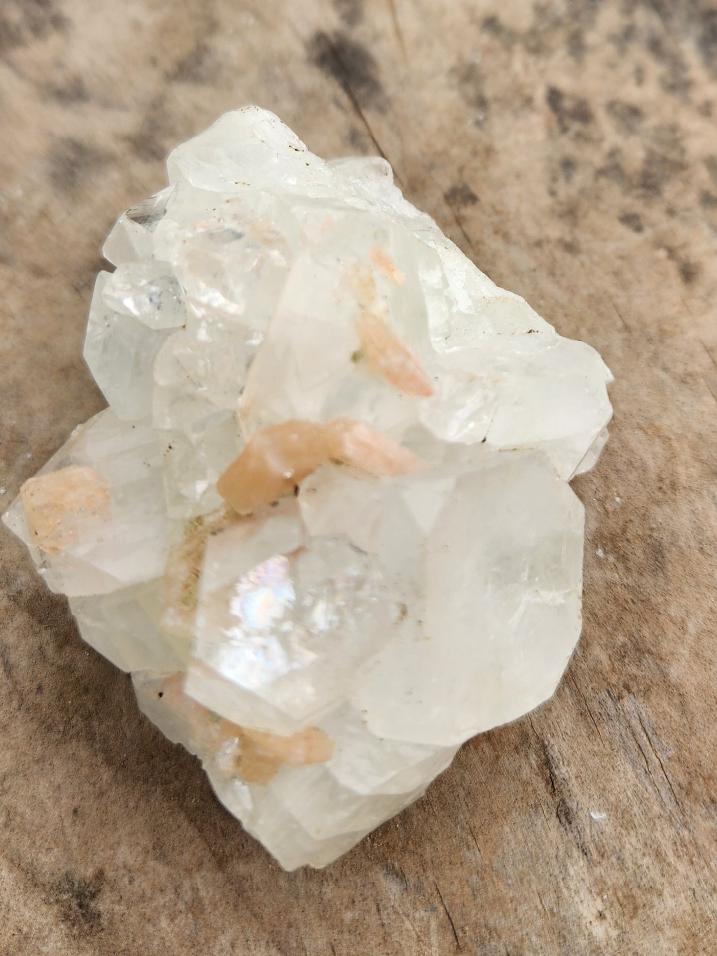 Natural Apophyllite Stilbite Crystal Cluster – High Vibration Druzy Specimen for Healing, Clarity & Spiritual Growth