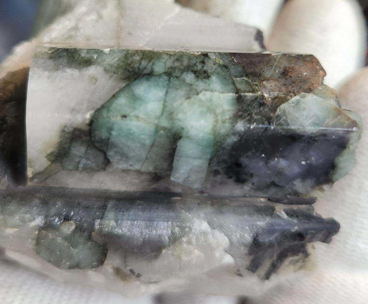 Emerald in Quartz Matrix | Natural Beryl Crystal Specimen | Collector Mineral from Brazil
