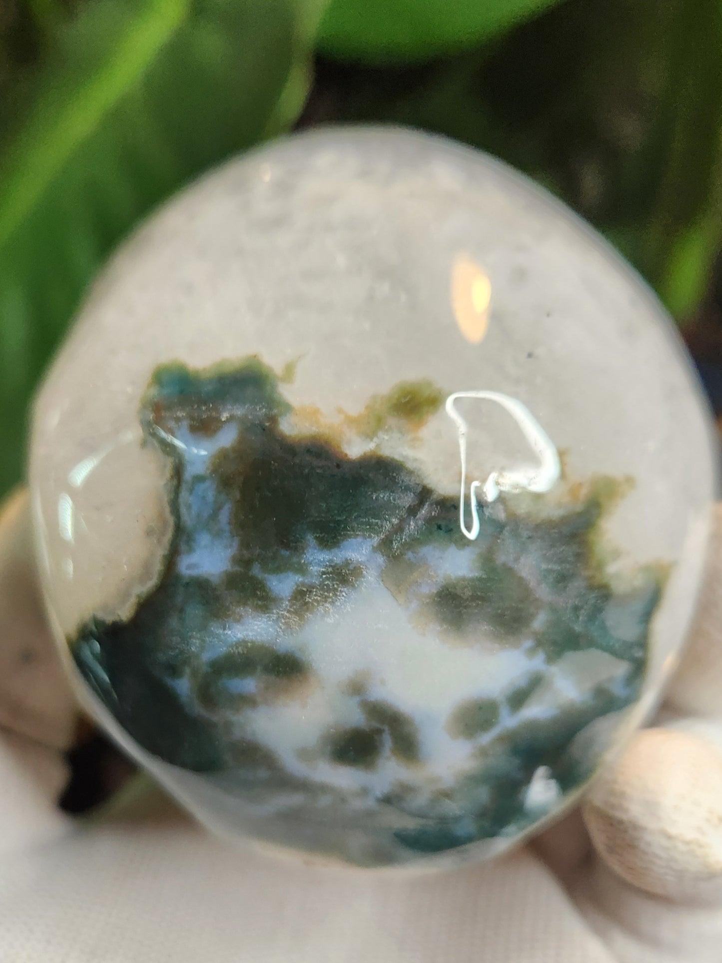 Hand-Carved Moss Agate Skull | Natural Green Chalcedony Crystal Skull | Grounding & Earth Energy Stone