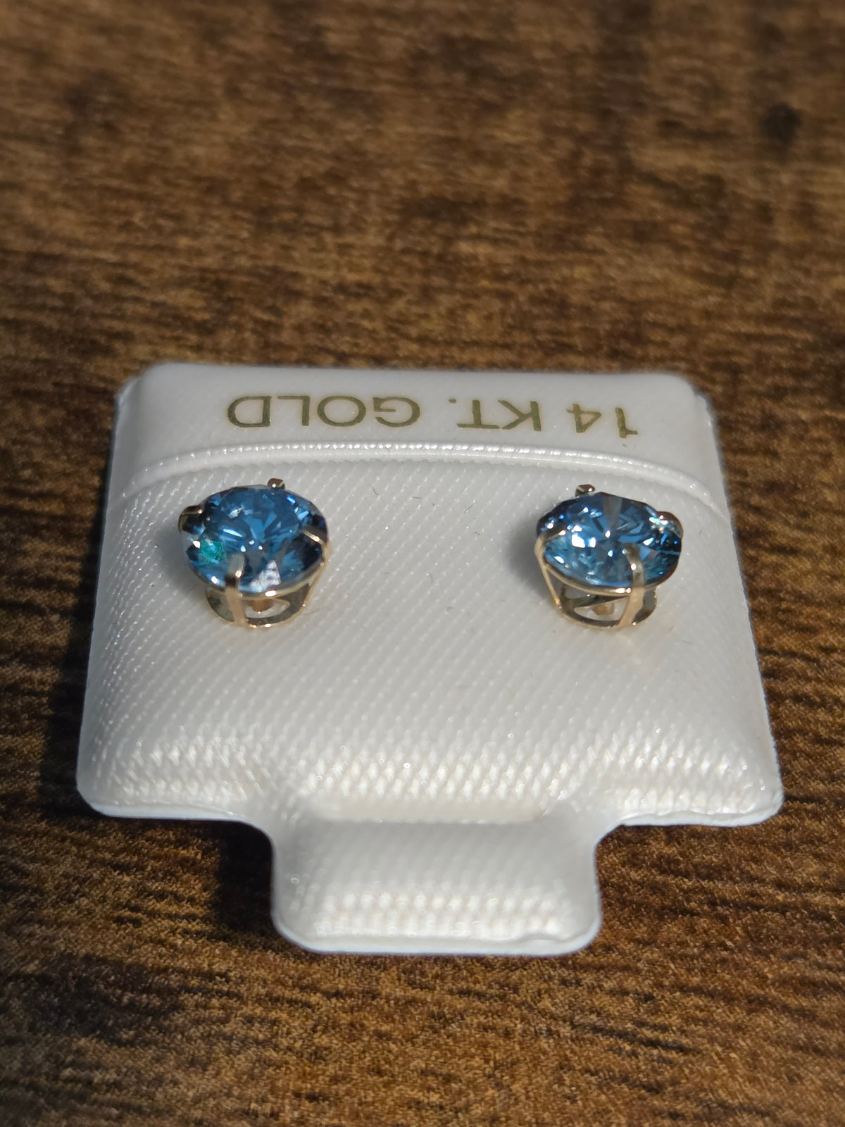 1.20 CTW Lab Grown Blue Diamond Stud Earrings – 14K Yellow Gold