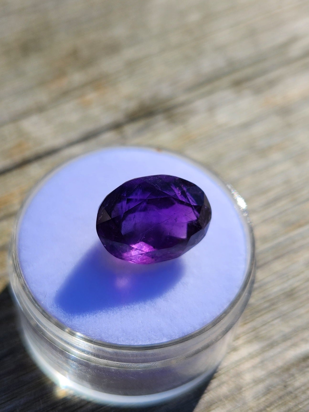 6.2 CT Natural Amethyst Gemstone – Deep Purple Oval-Cut Gem from Brazil | High-Clarity February Birthstone for Jewelry & Collectors