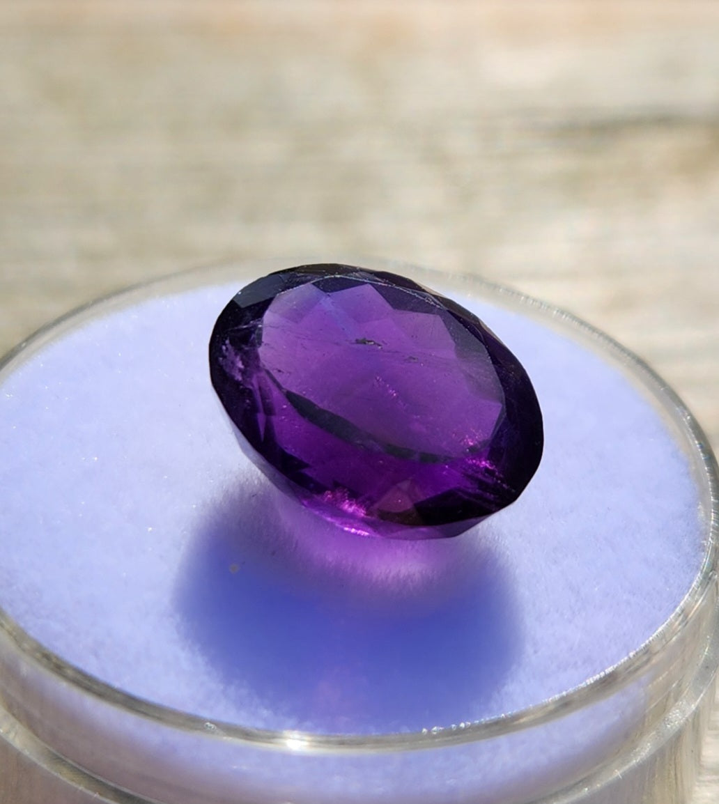 5 Carat Natural Faceted Amethyst Gemstone – Genuine Purple February Birthstone – High Clarity Brazilian Amethyst for Jewelry Making or Collectors