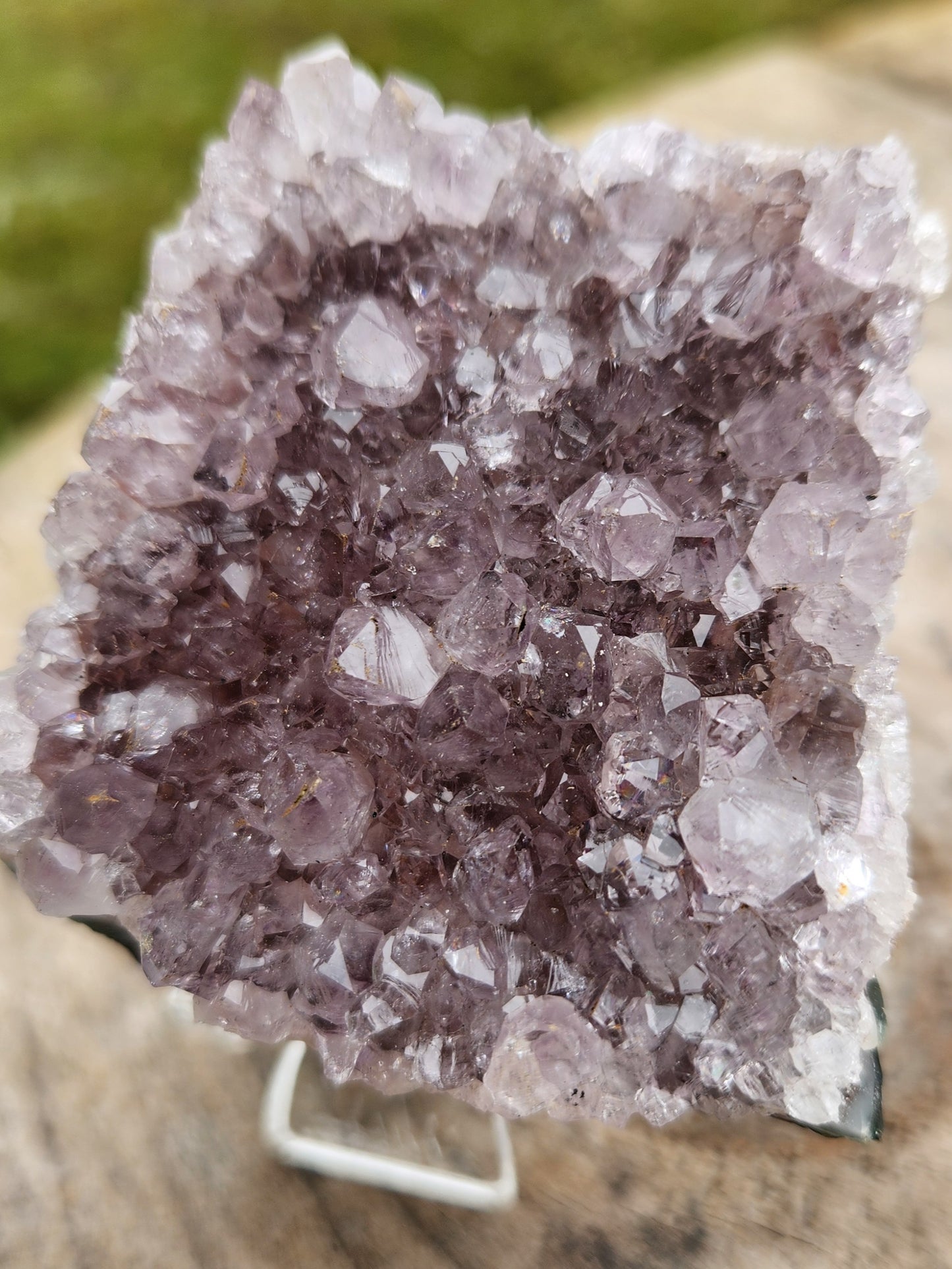 Stunning Amethyst Druzy Cluster from Brazil – Sparkling Purple Quartz Crystal Geode • Natural Healing Stone • Collector Display Specimen