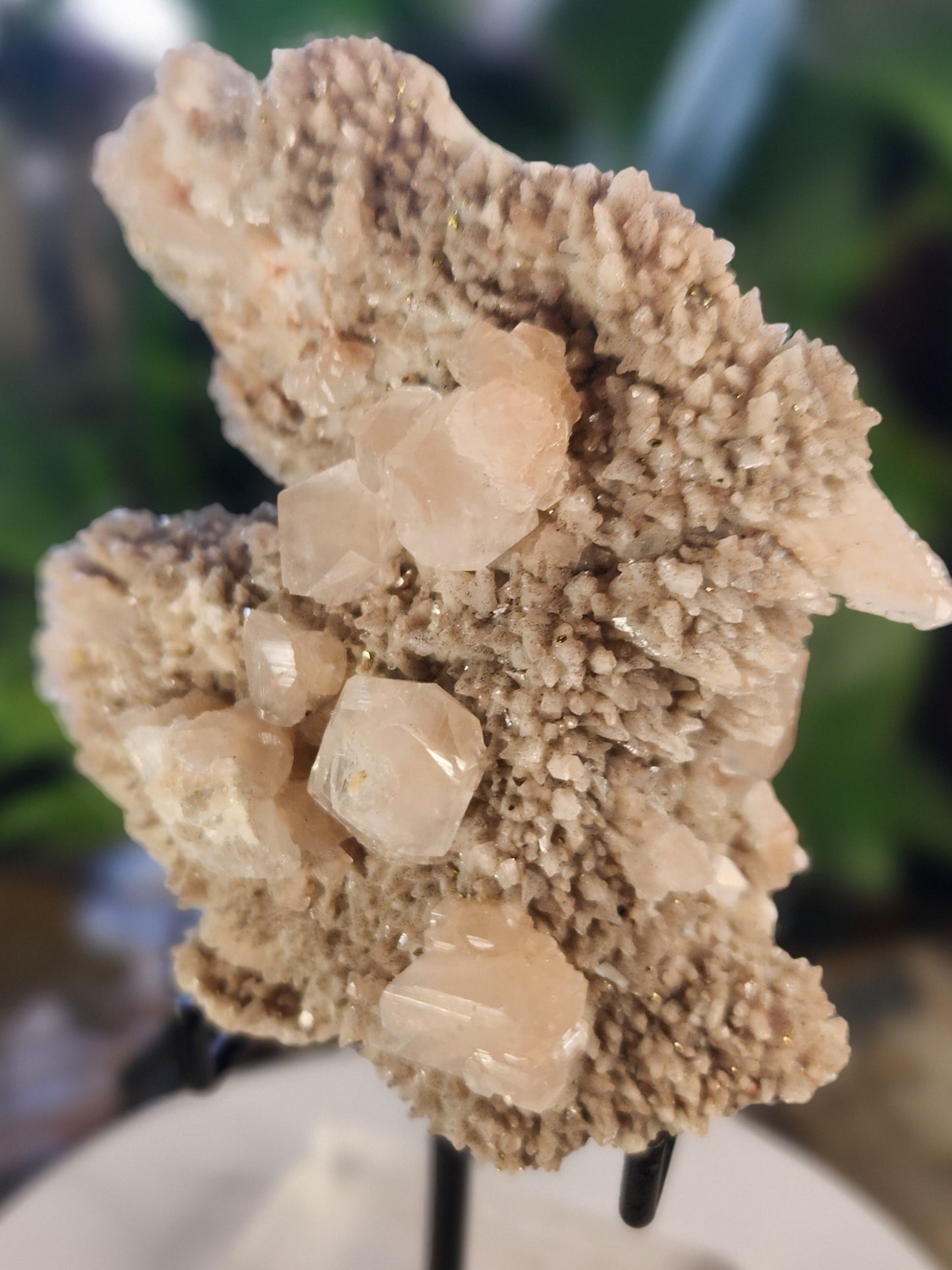 UV Reactive Calcite with Quartz & Pyrite | Natural Crystal Cluster | Fluorescent Mineral Specimen
