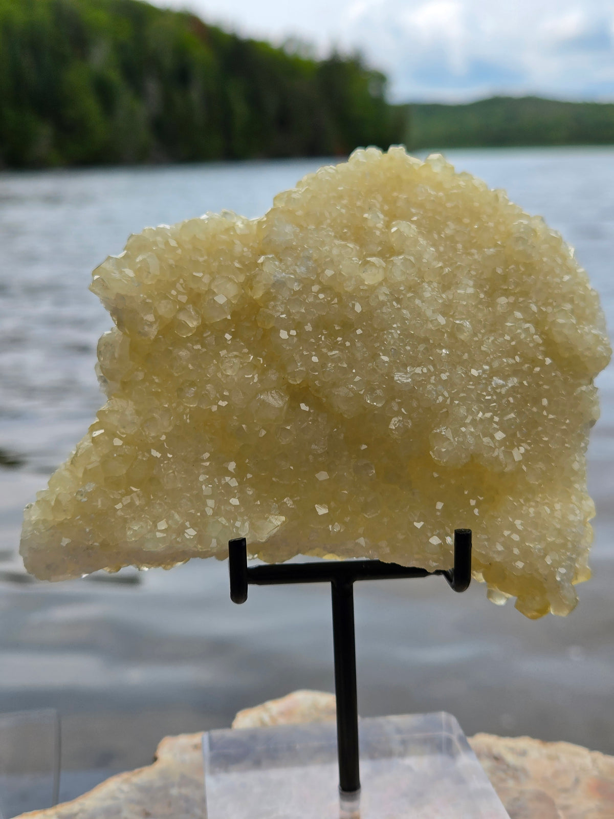 Yellow Calcite Crystal Cluster | Natural Golden Calcite