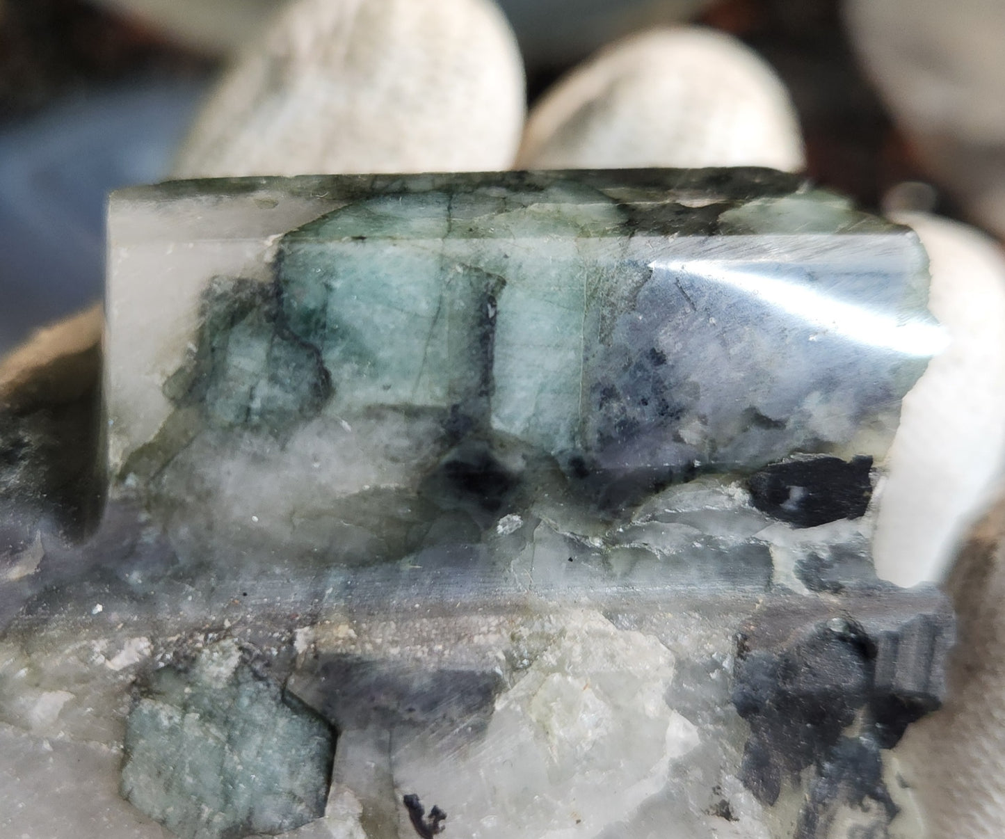 Emerald in Quartz Matrix | Natural Beryl Crystal Specimen | Collector Mineral from Brazil