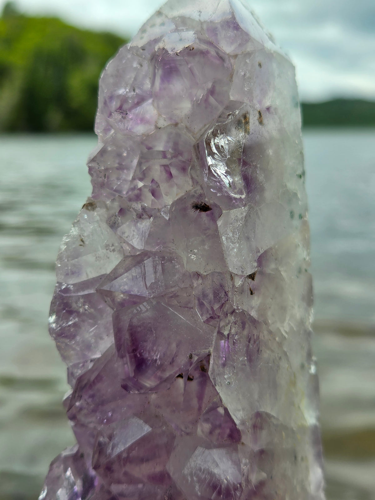 Amethyst Crystal Standing Tower | Natural Purple Amethyst Cluster