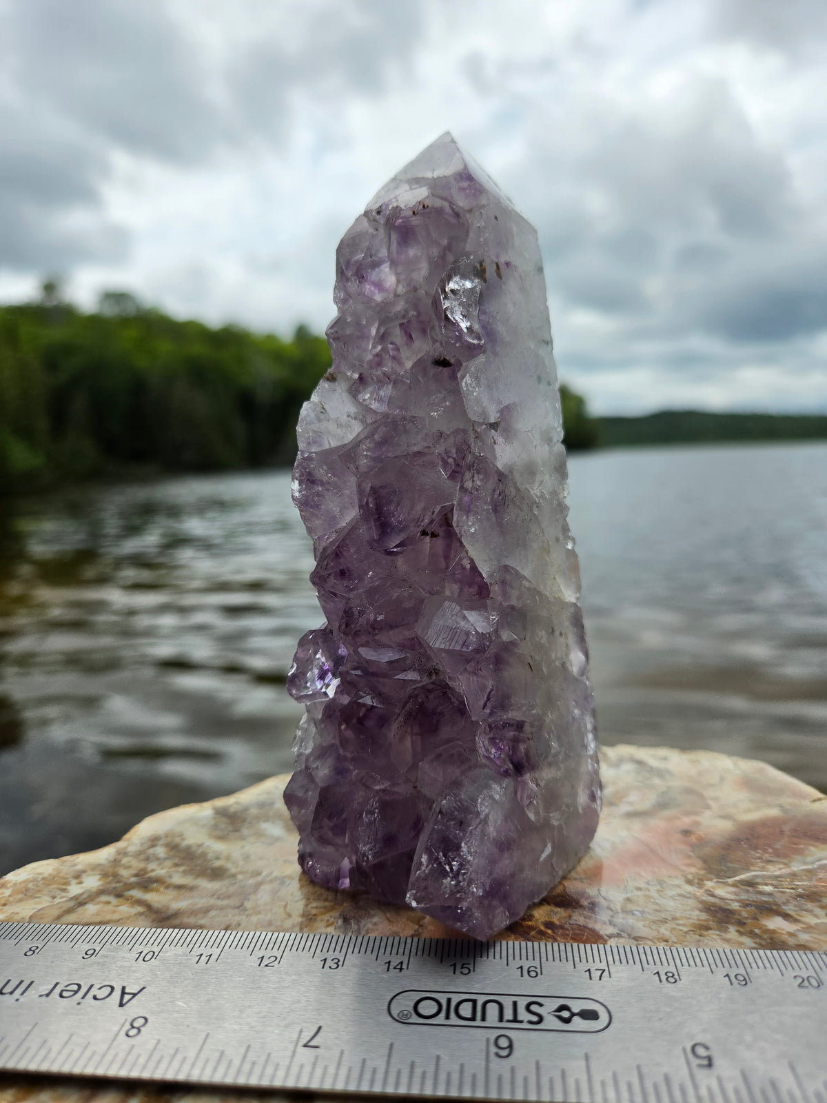 Amethyst Crystal Standing Tower | Natural Purple Amethyst Cluster
