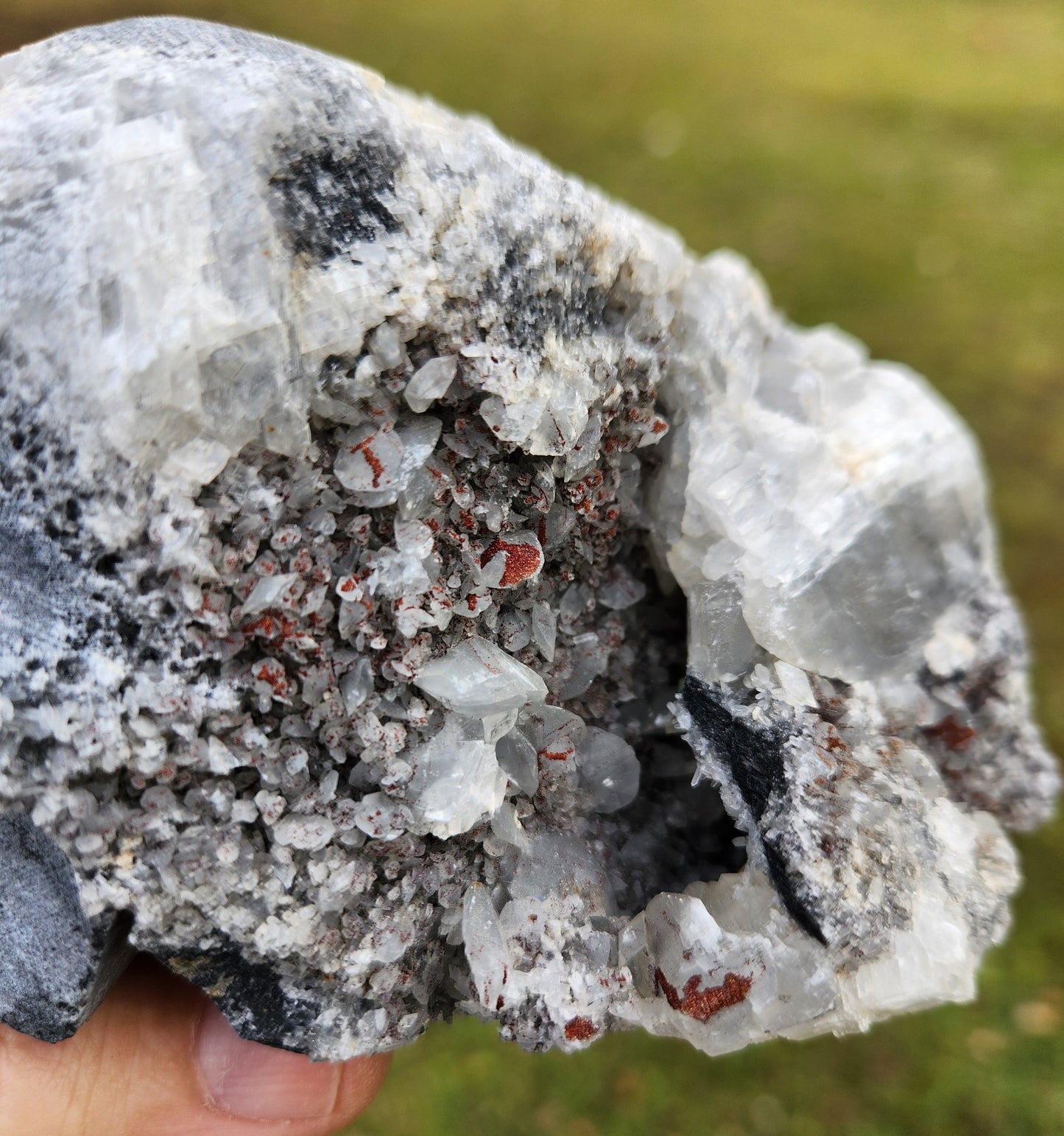 Hand-Carved Quartz Crystal Skull with Druzy Cluster – Unique Tribal Skull, Healing Stone, Spiritual Décor, Gothic Gift.