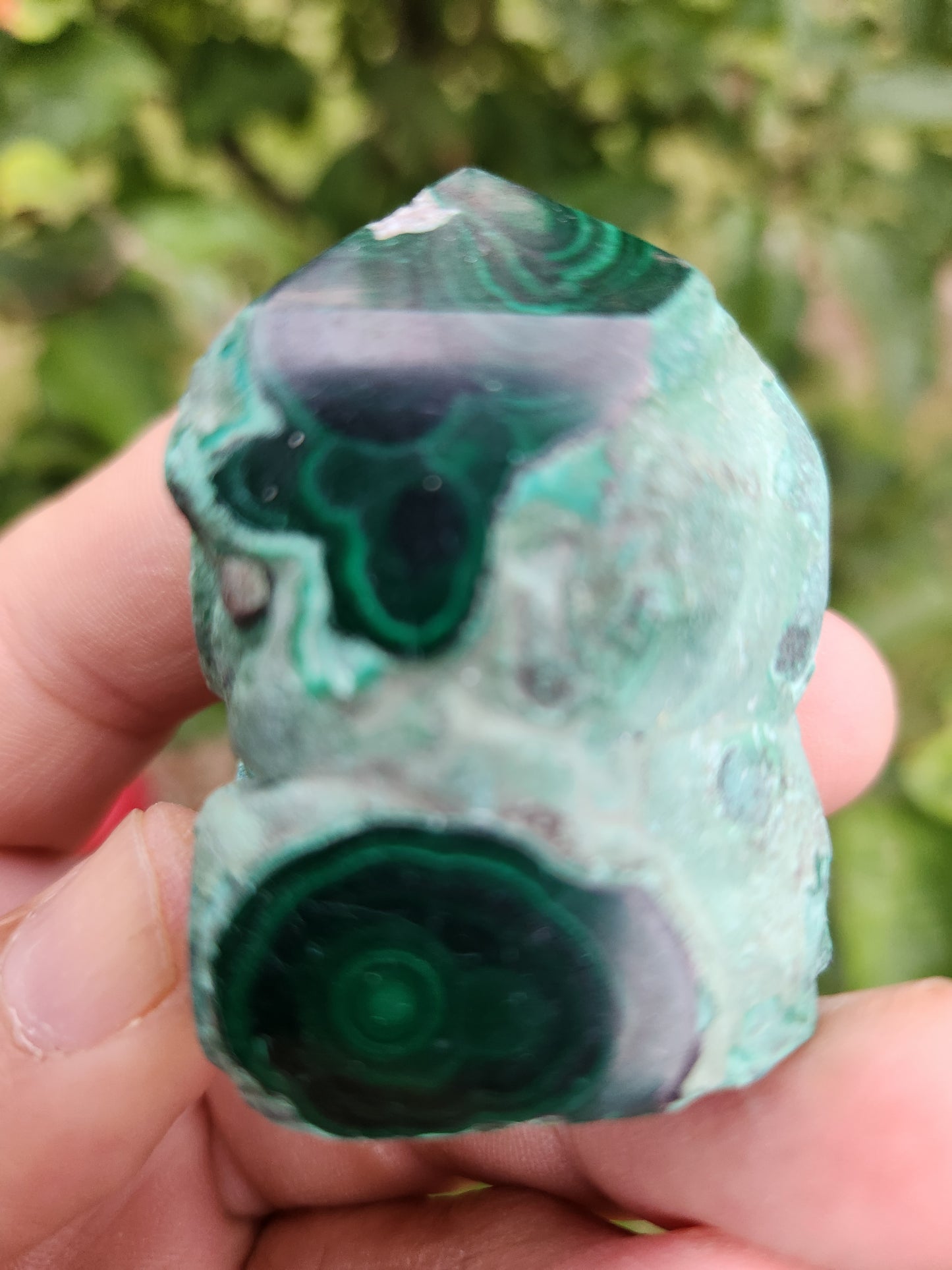 Malachite Tower Polished and Natural Facets - Powerful Stone of Transformation and Protection.