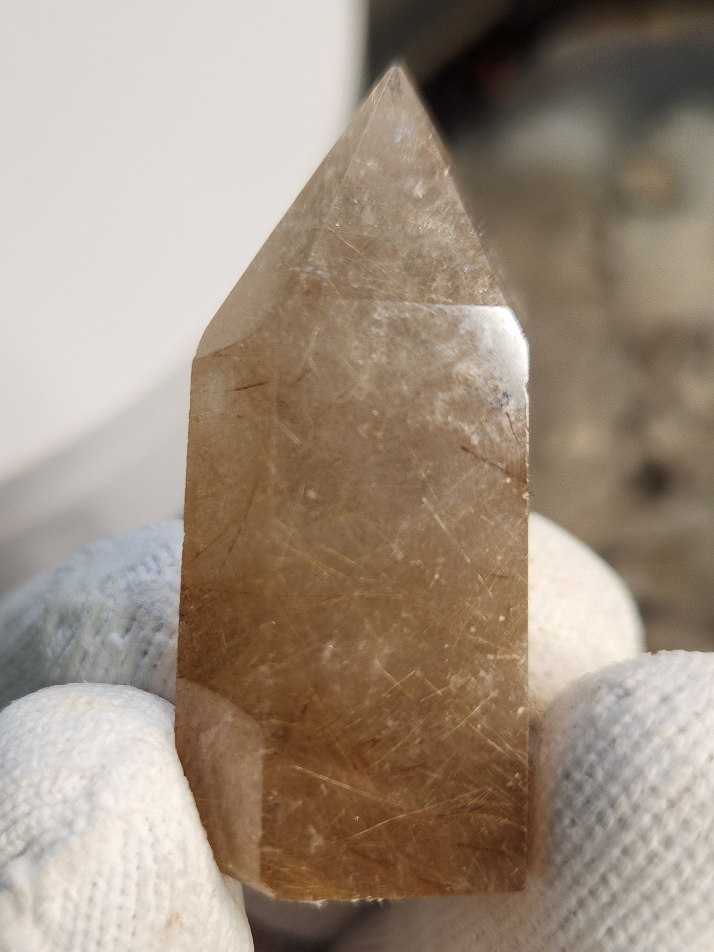 Golden Rutilated Quartz Tower – Brazil – Natural Rutile Quartz with Golden Needles – High-Vibration Manifestation Stone