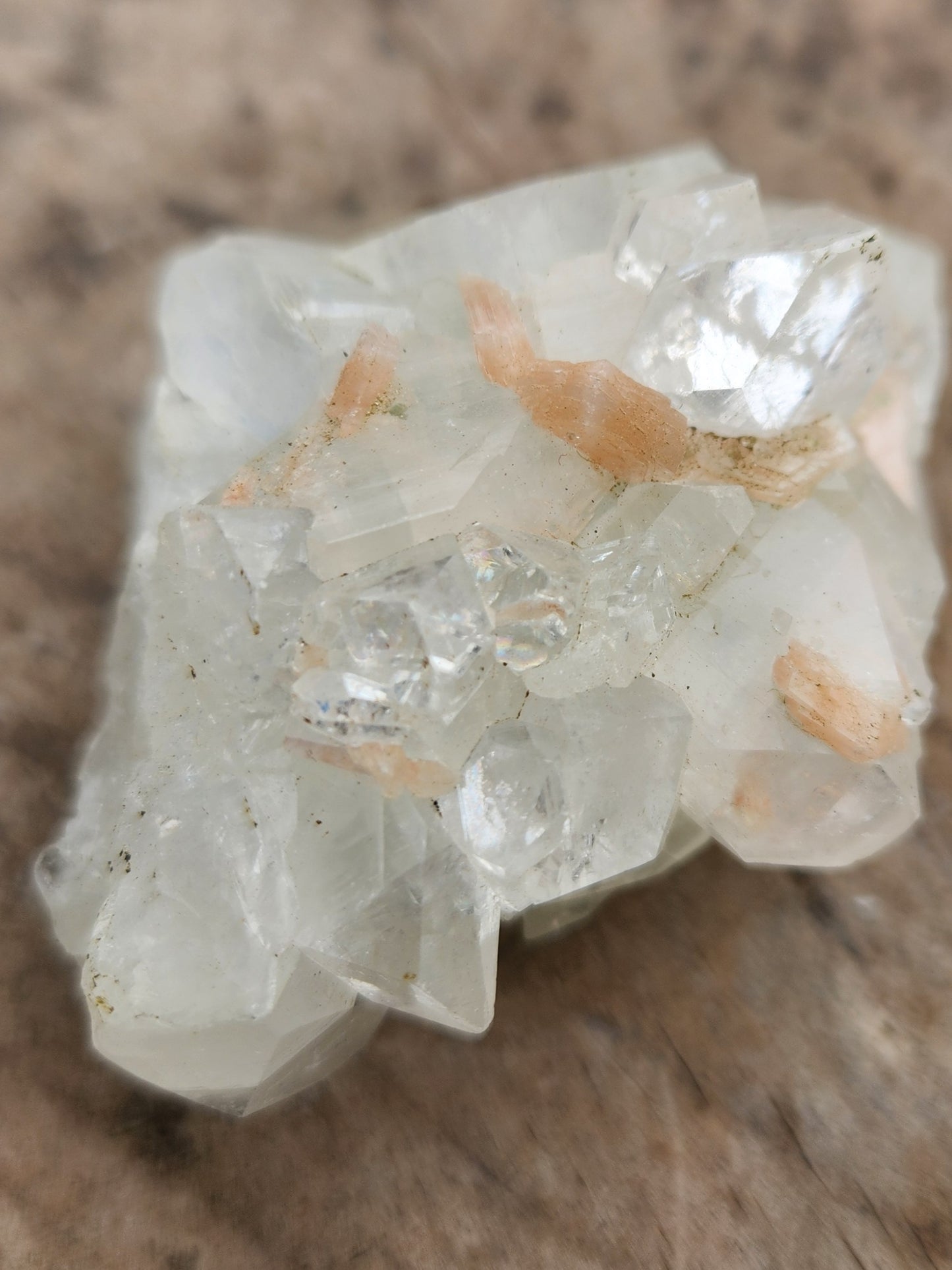 Natural Apophyllite Stilbite Crystal Cluster – High Vibration Druzy Specimen for Healing, Clarity & Spiritual Growth