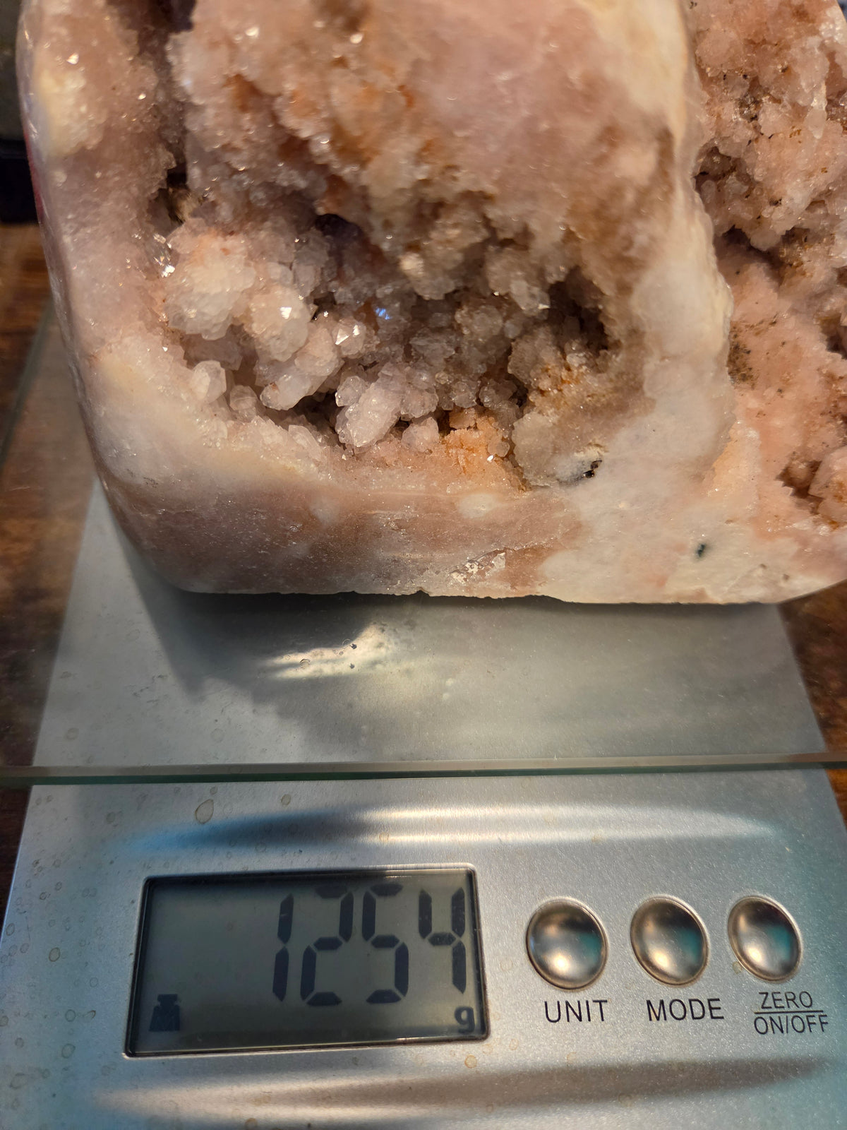 Large Pink Amethyst Druzy Crystal Cluster – Natural Raw Druzy Sparkling Display