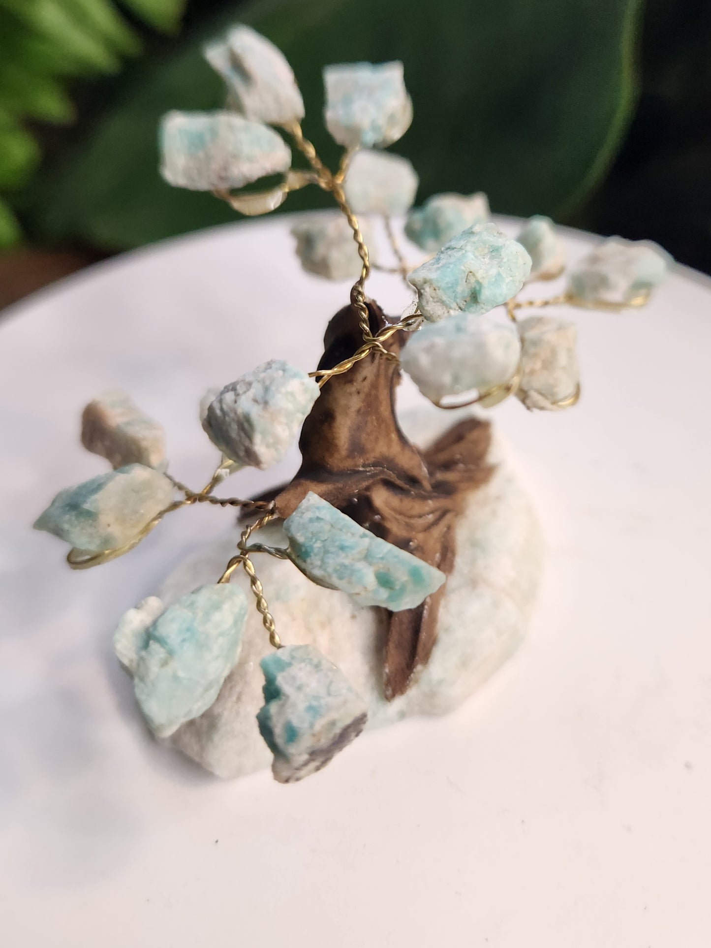 Handmade Green Aventurine Crystal Tree on Aventurine Base | Prosperity & Luck Gemstone Tree | Natural Healing Crystal Decor