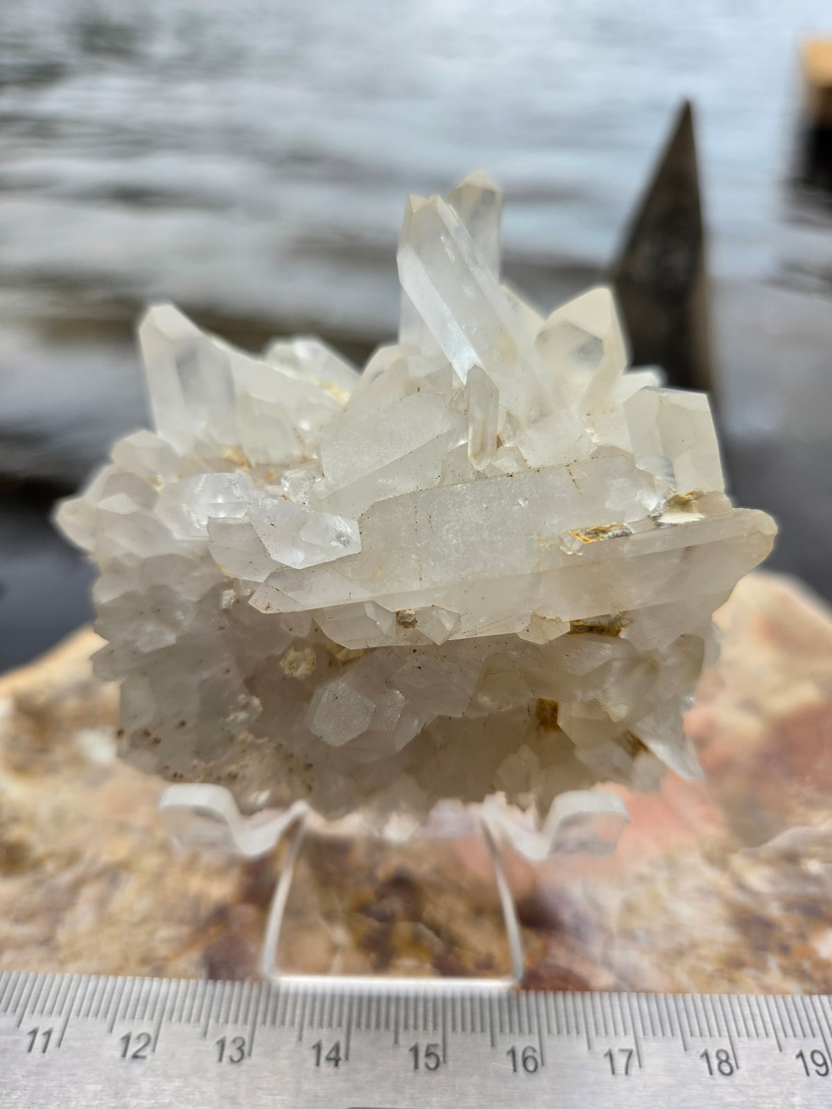 Natural Clear Quartz Crystal Cluster | Large Quartz Points | Polished Healing Crystal Point