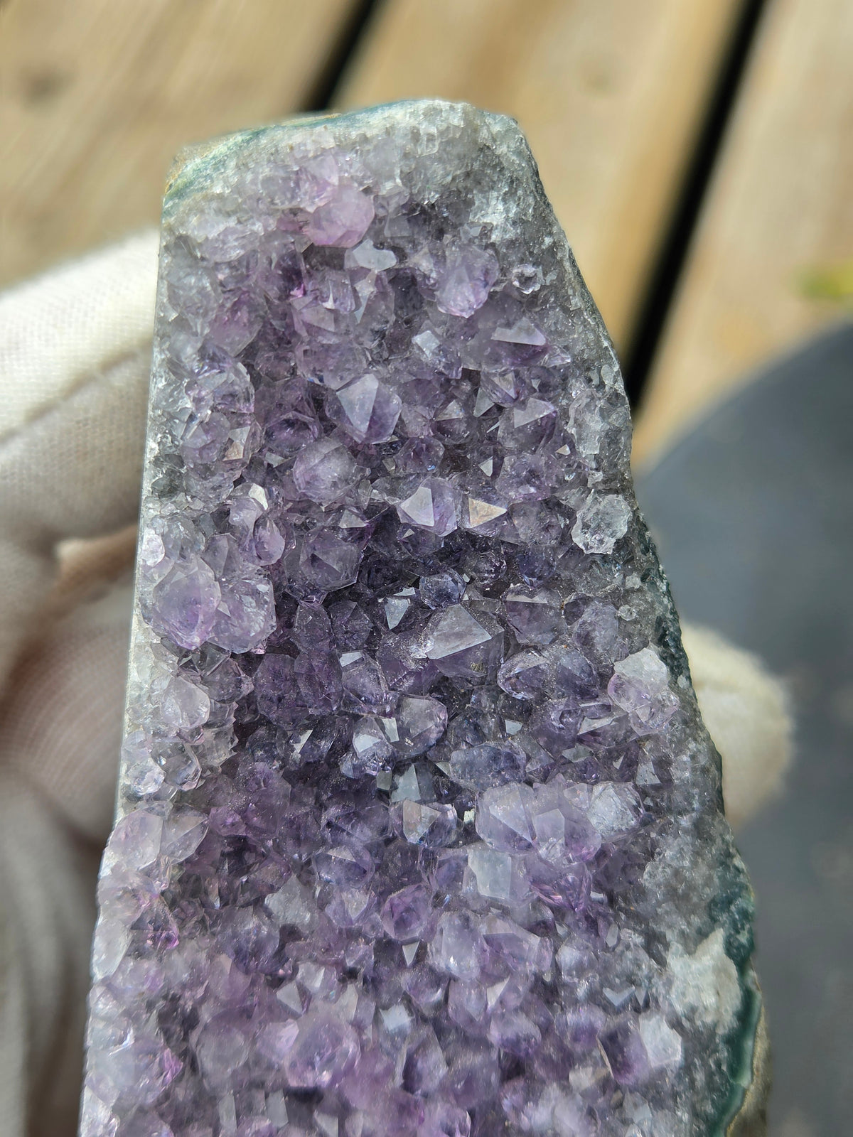 Natural Amethyst Standing Crystal Cluster | Purple Amethyst Geode