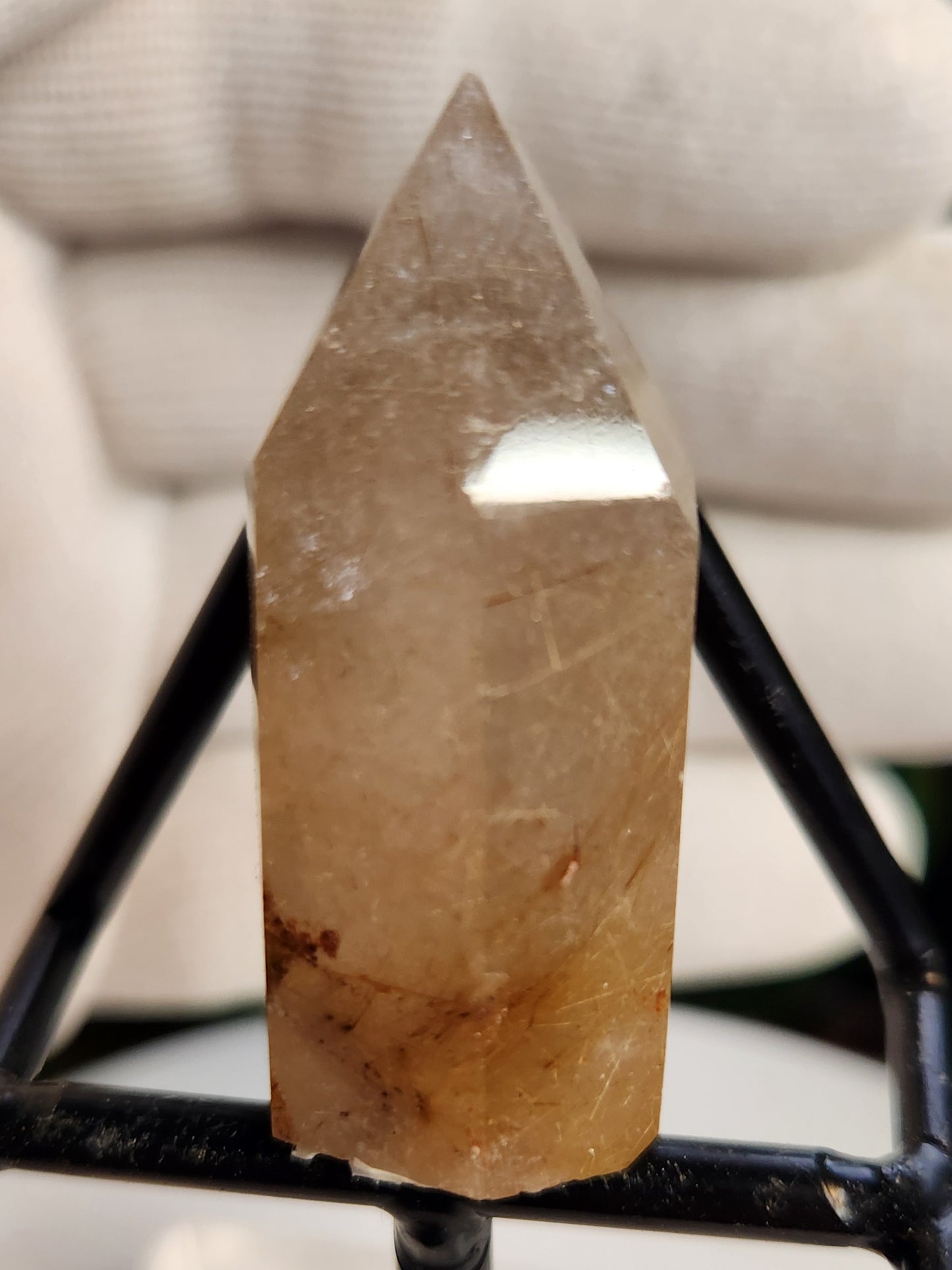 Golden Rutilated Quartz Tower – Brazil – Natural Rutile Quartz with Golden Needles – High-Vibration Manifestation Stone