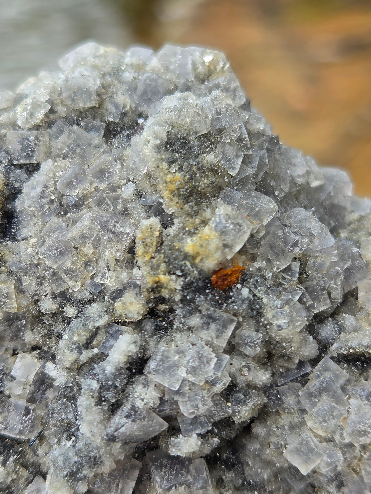 Natural Fluorite Crystal Cluster on Matrix | Raw Fluorite Mineral Specimen