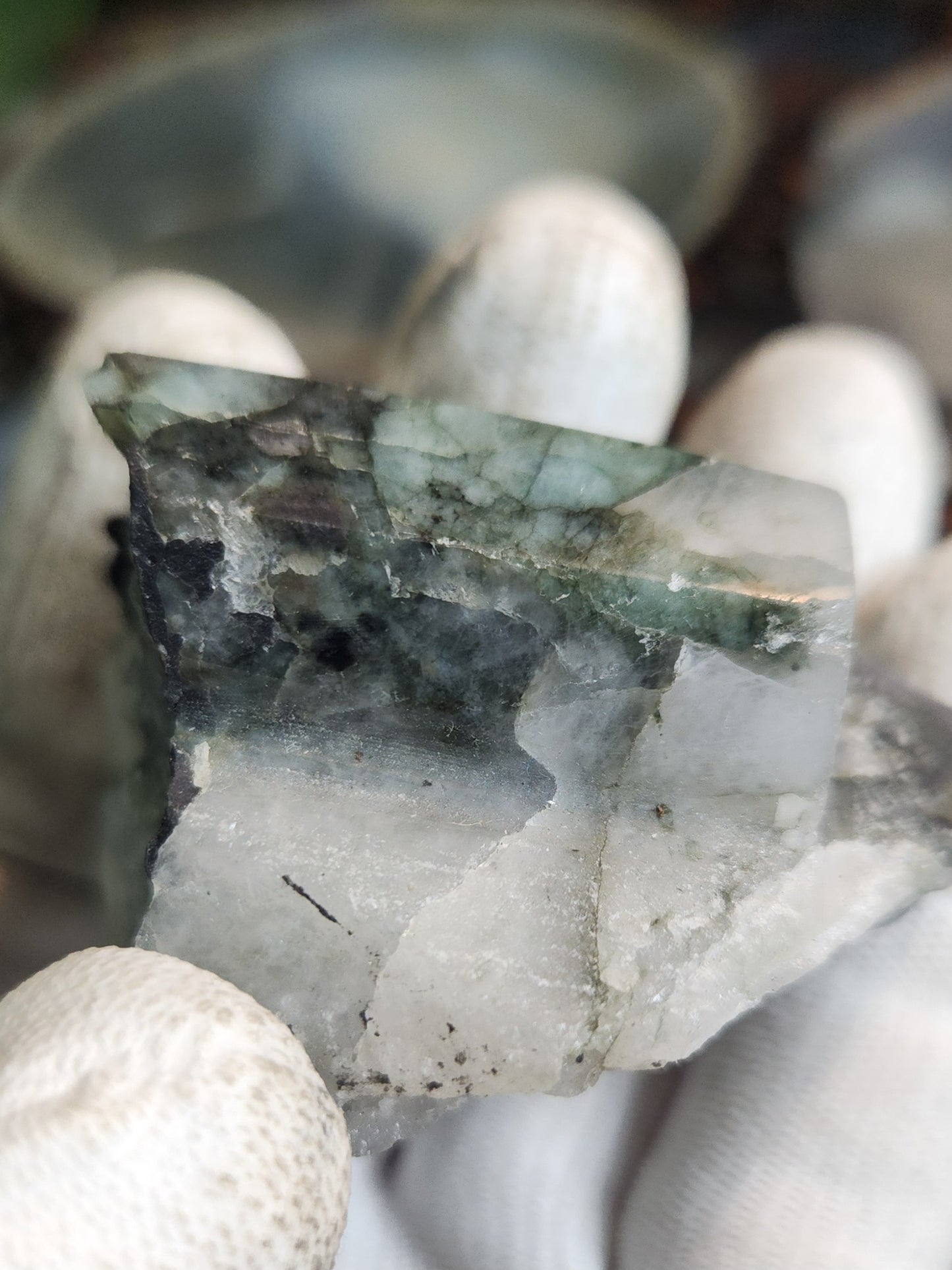 Emerald in Quartz Matrix | Natural Beryl Crystal Specimen | Collector Mineral from Brazil