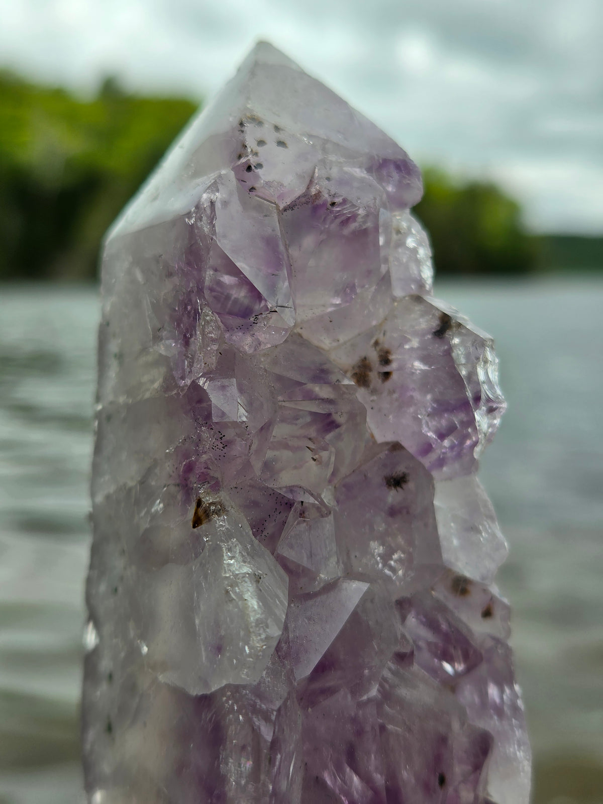 Amethyst Crystal Standing Tower | Natural Purple Amethyst Cluster