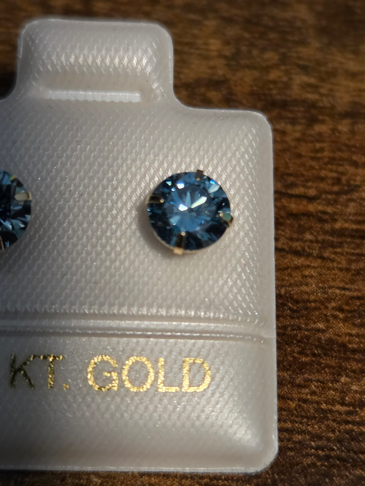1.20 CTW Lab Grown Blue Diamond Stud Earrings – 14K Yellow Gold